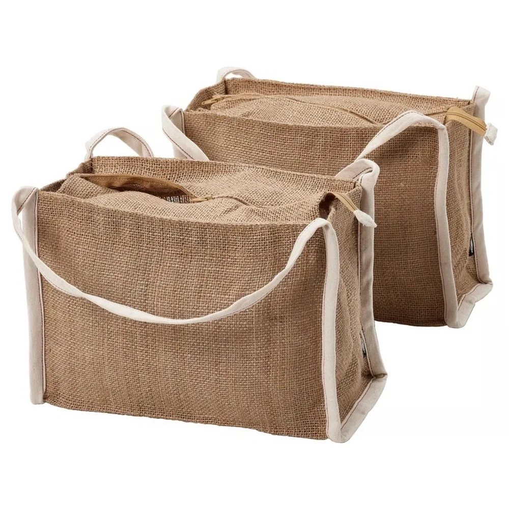 2 PACK Jute Storage Bags with Handles Set of 2 Food Storage Bag IKEA GULLRISMOTT